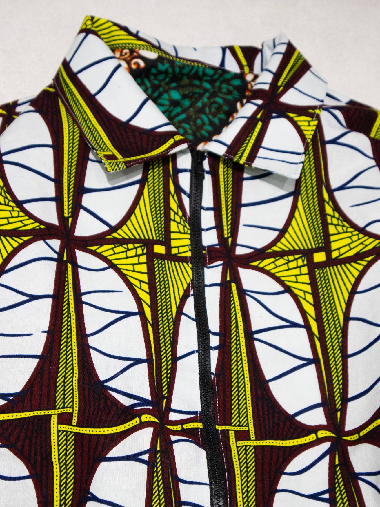 【UNISEX】裏地付きZIPジャンパー/WHITESHURI