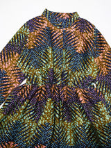 スタンドカラー長袖ギャザーワンピース/DOTRAINBOW