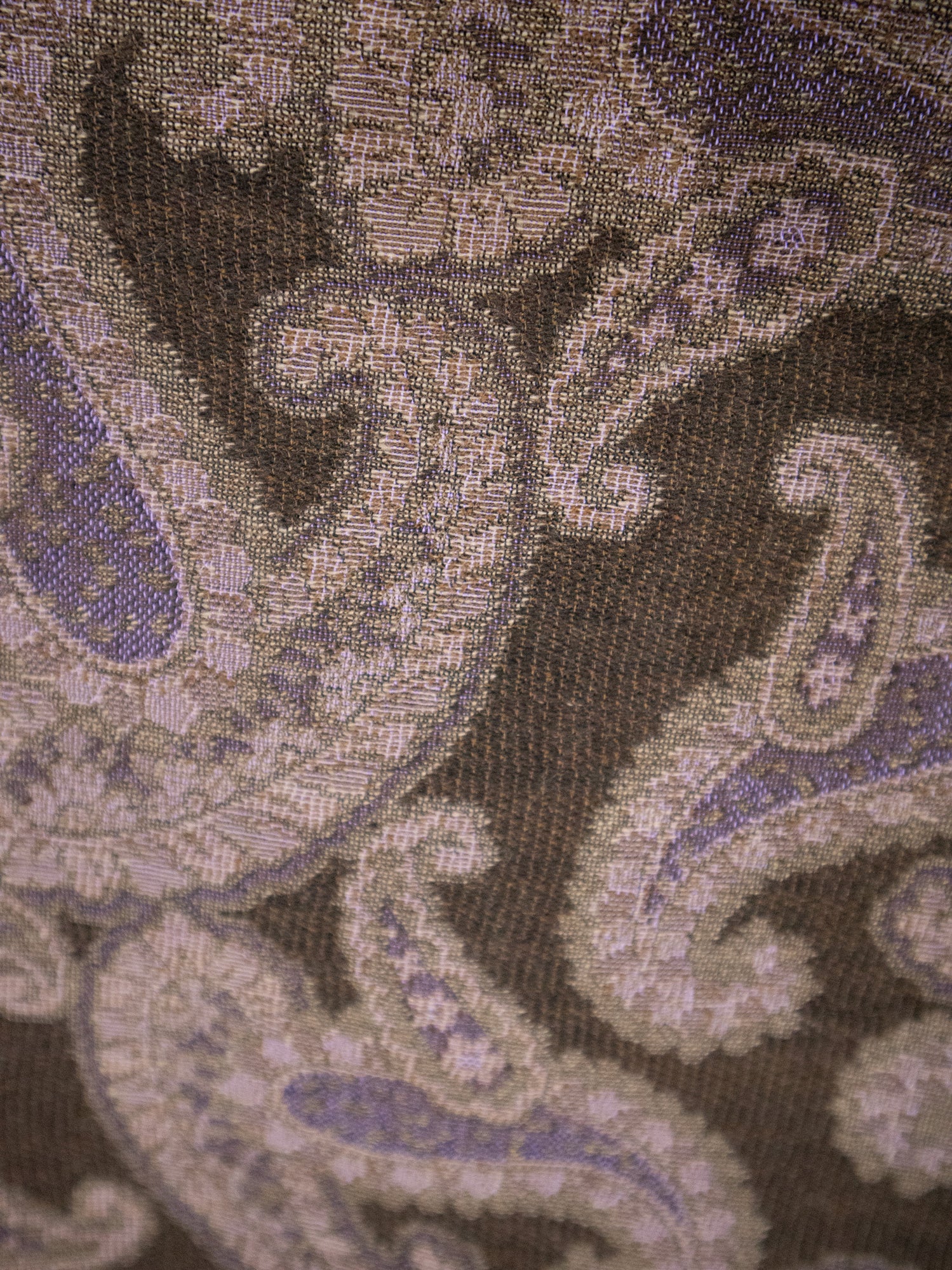 イタリア製ジャガード織VEST/BROWNPURPLE