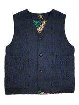 ヨーロッパ製ジャガード織VEST/BLUE