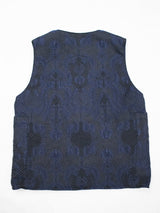 ヨーロッパ製ジャガード織VEST/BLUE