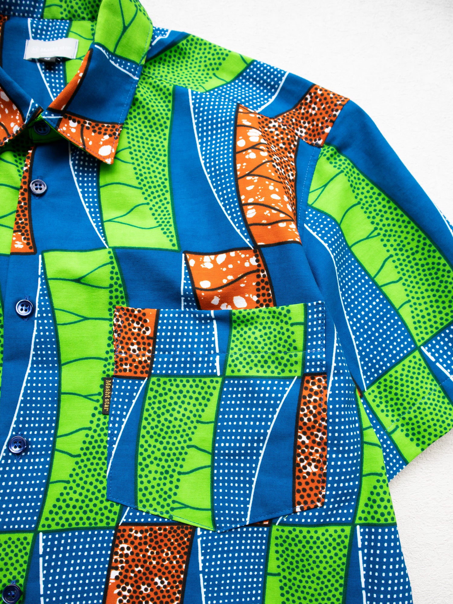 【Men's】スタンダード半袖シャツ／CHGREENBLUE【セットアップ可商品】