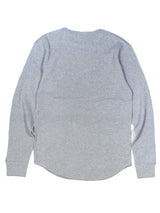 パッチワークMSサーマルロングTシャツ／GRAY・L