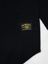パッチワークMSサーマルロングTシャツ／BLACK.M2