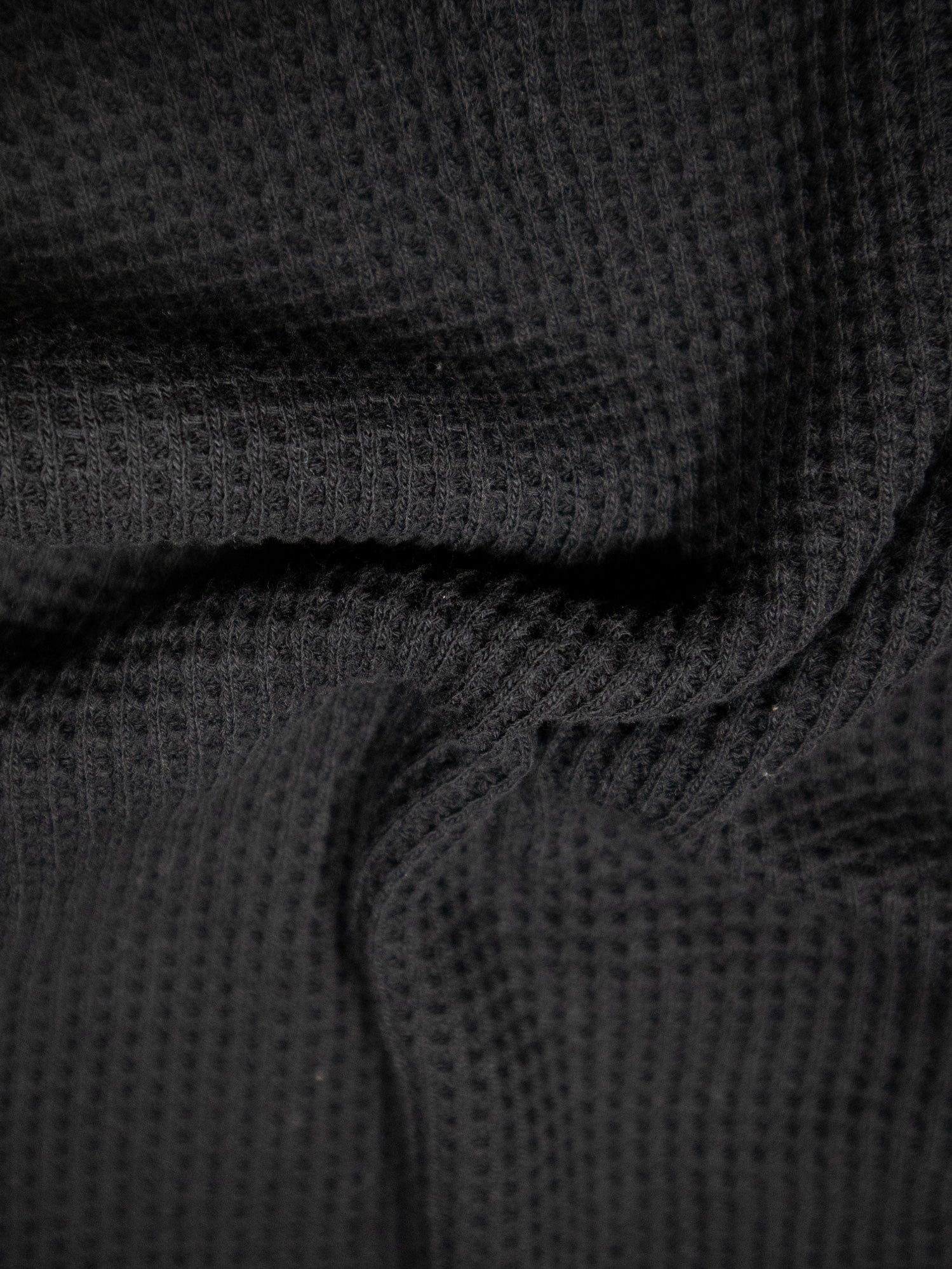 パッチワークMSサーマルロングTシャツ／BLACK.L2