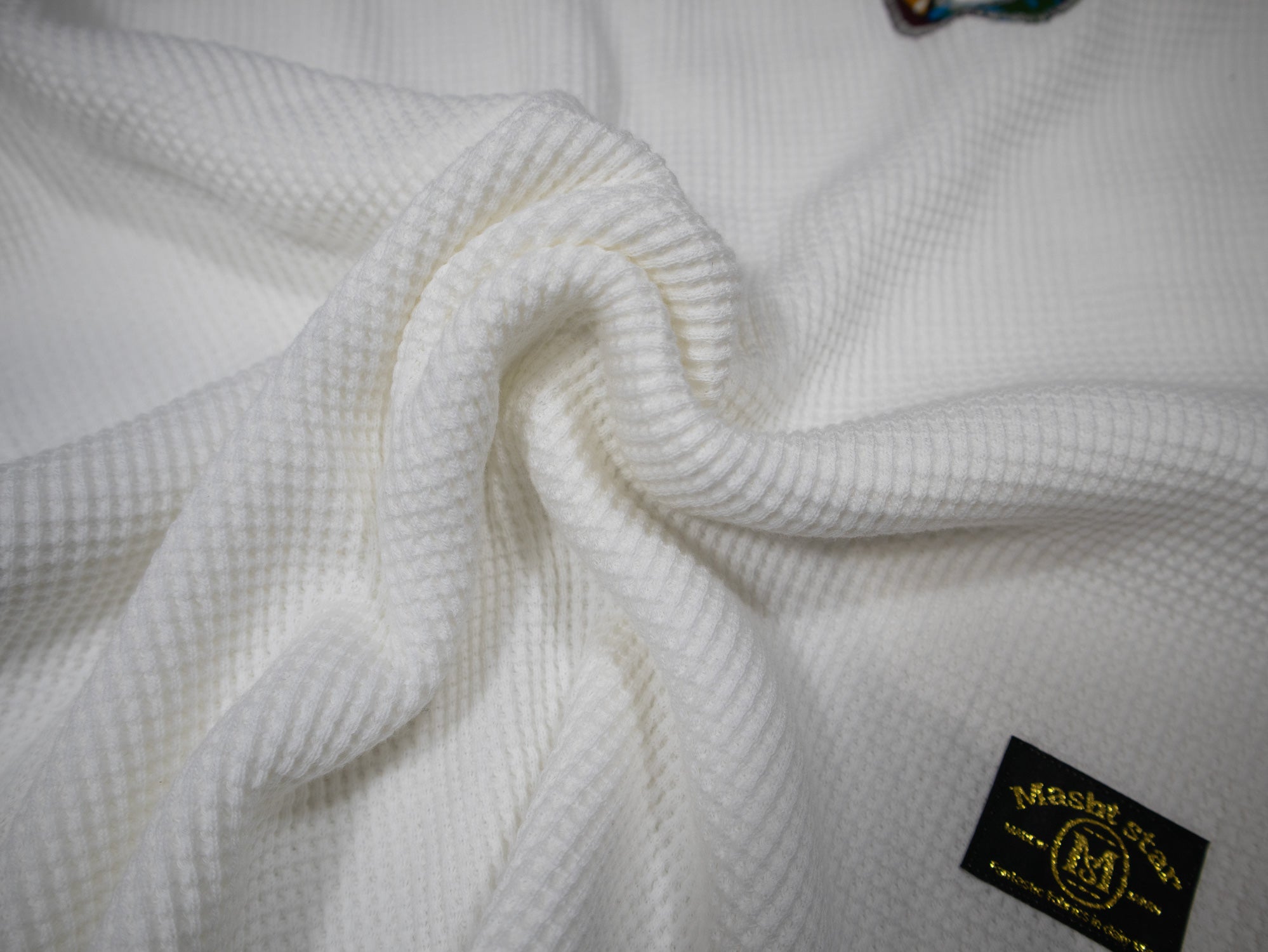 パッチワークMSサーマルロングTシャツ／WHITE.M