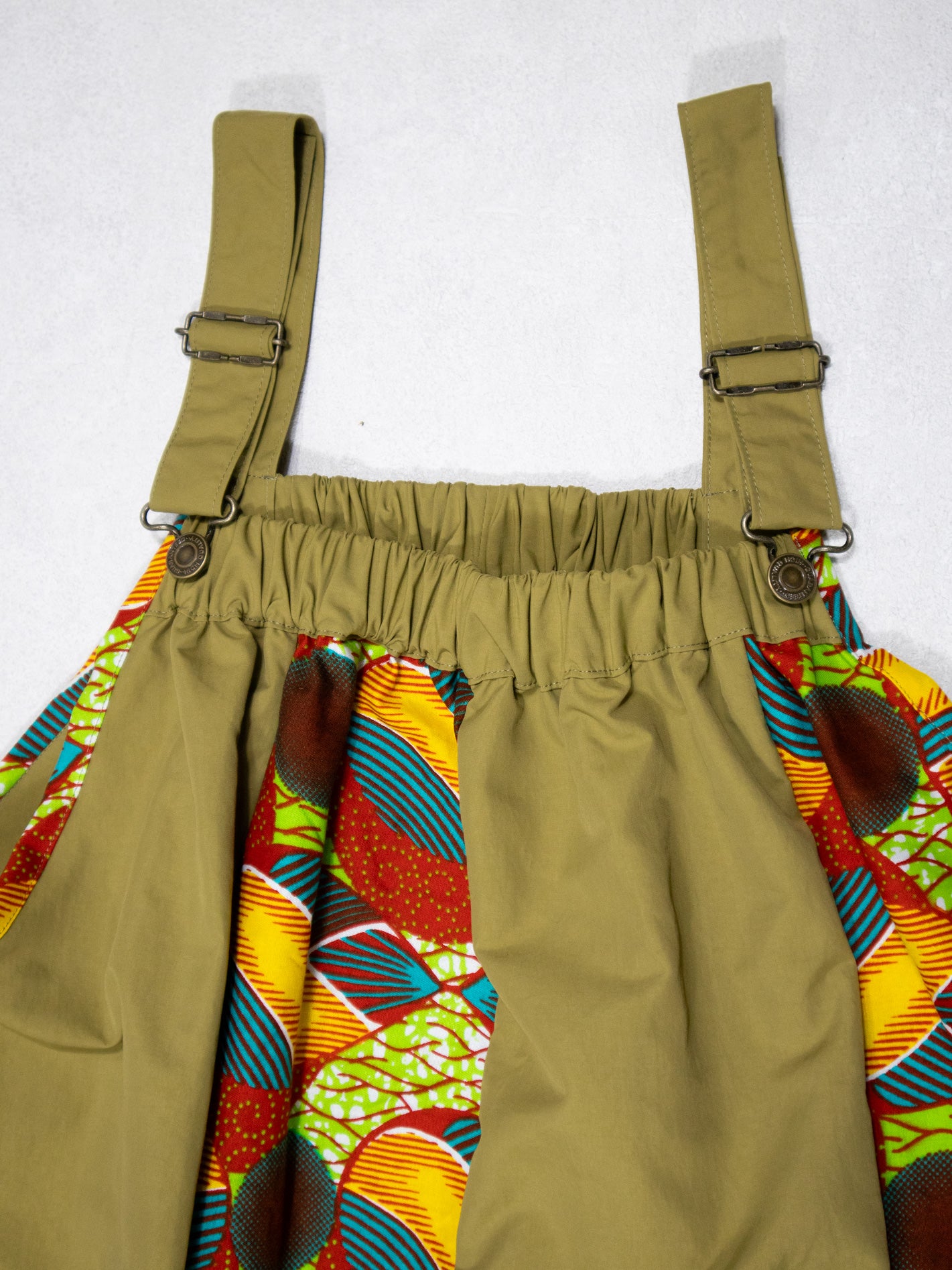 サスペンダーワンピースPATCHWORK／KAH・YELLOW