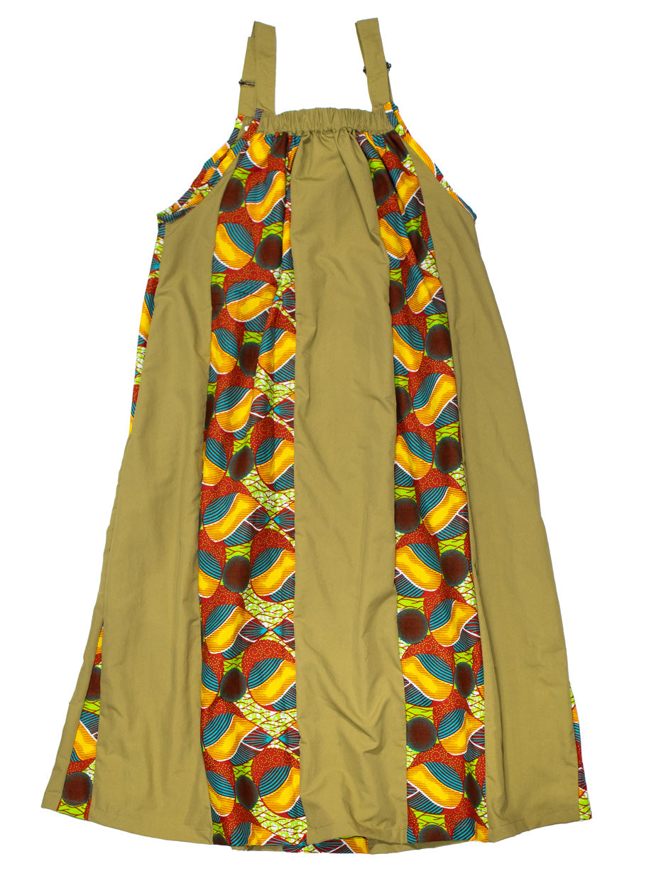 サスペンダーワンピースPATCHWORK／KAH・YELLOW