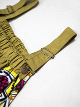 サスペンダーワンピースPATCHWORK／KAH・PINE