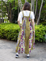 サスペンダーワンピースPATCHWORK／KAH・YELLOW