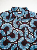 【Men's】アフリカンオープンカラーシャツ／BLUE