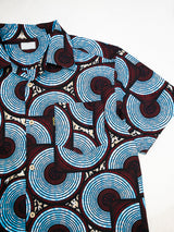 【Men's】アフリカンオープンカラーシャツ／BLUE