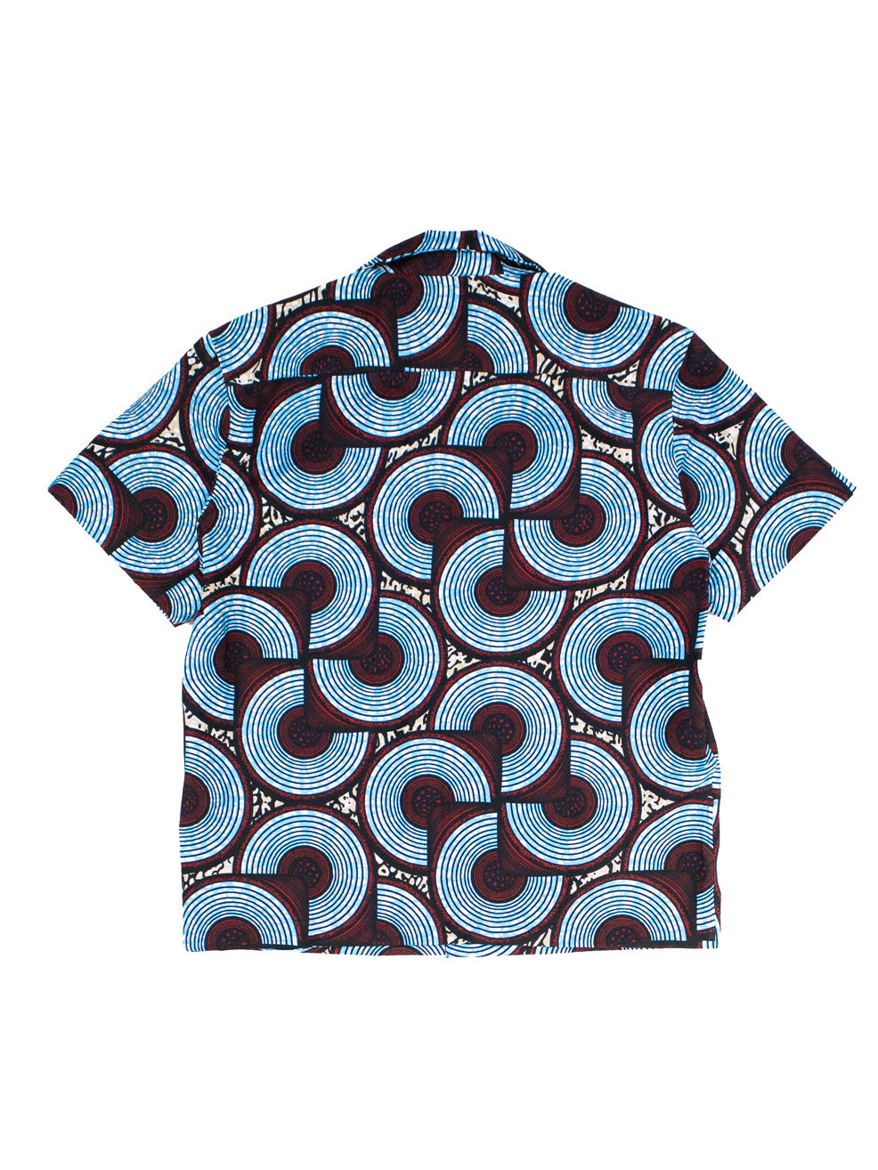 【Men's】アフリカンオープンカラーシャツ／BLUE