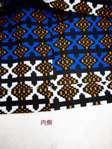 【Men's】アフリカンオープンカラーシャツ／WHITE&BLUEX