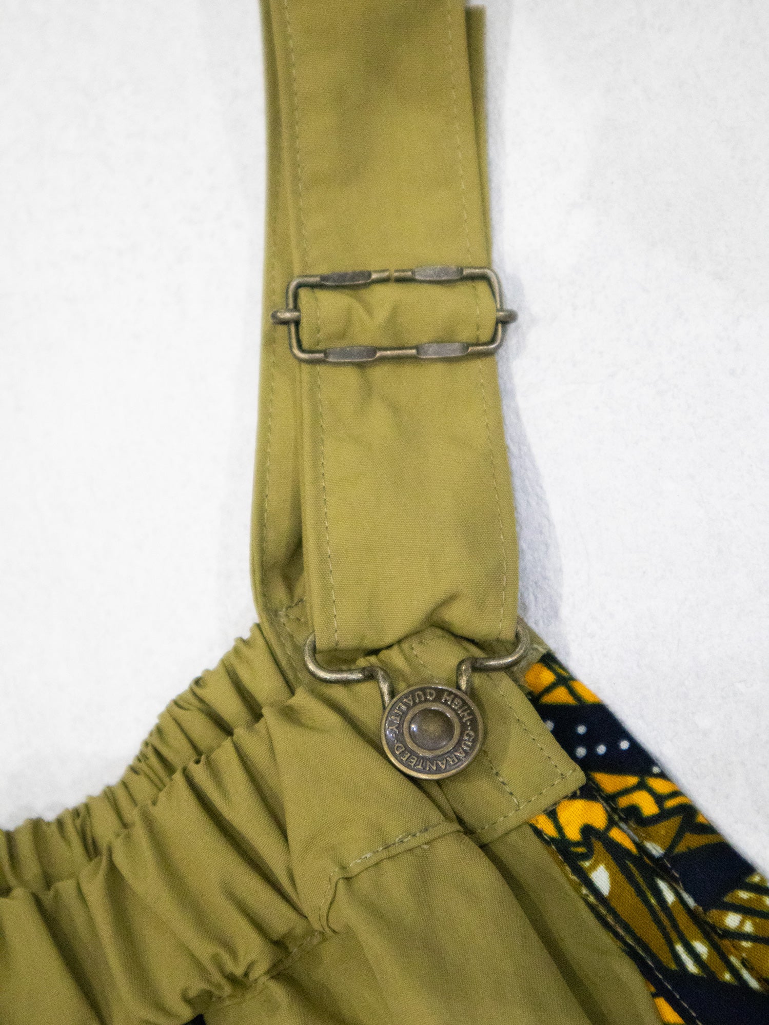 撥水サスペンダーワンピースPATCHWORK／KAH・GOLD