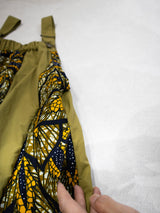 撥水サスペンダーワンピースPATCHWORK／KAH・GOLD