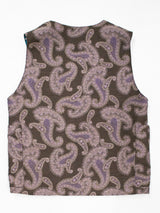 イタリア製ジャガード織VEST／BROWNPURPLE