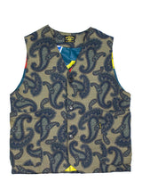 イタリア製ジャガード織VEST／KAHKIBLUE