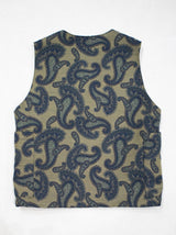 イタリア製ジャガード織VEST／KAHKIBLUE