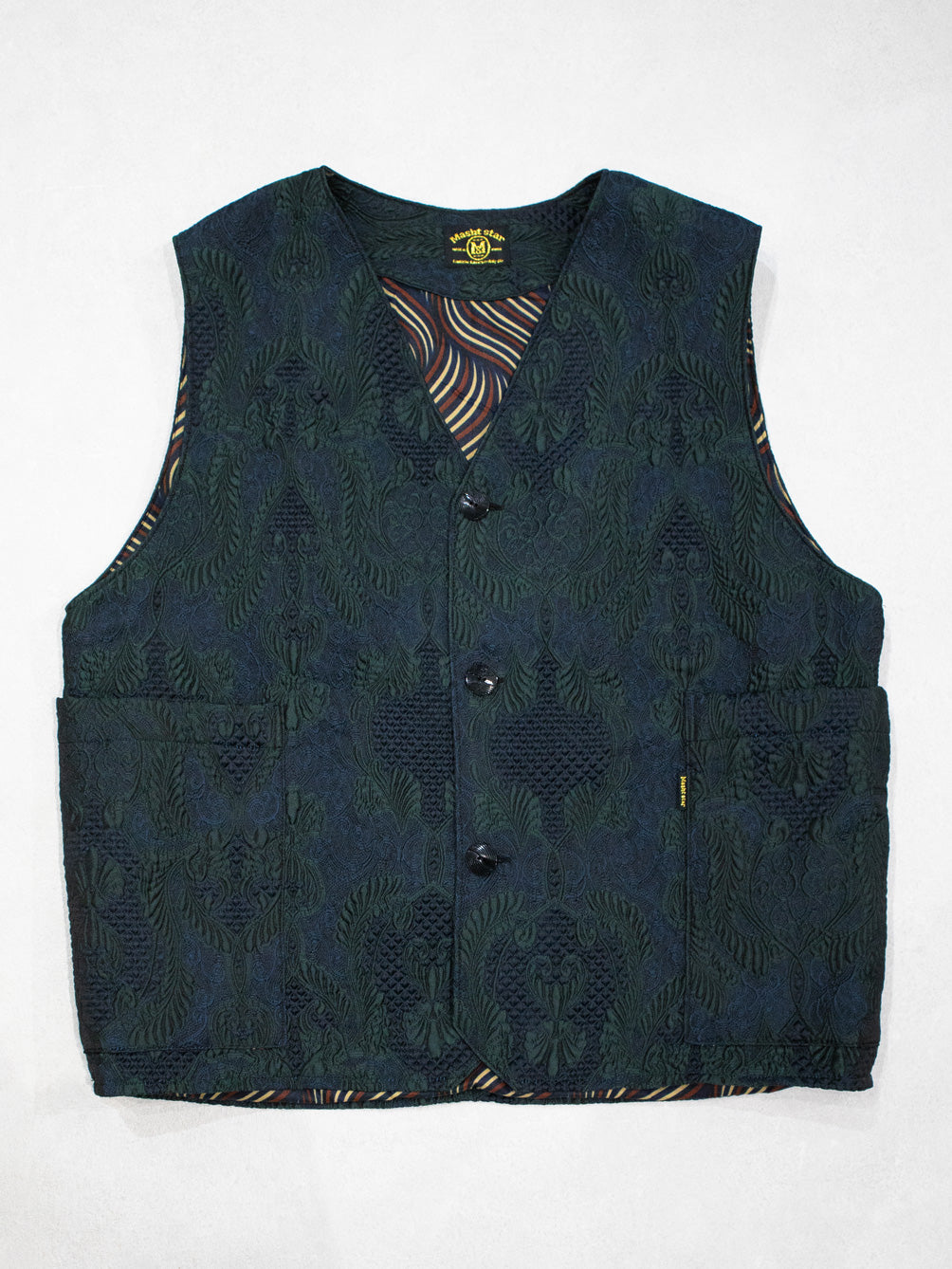 ヨーロッパ製ジャガード織VEST／GREEN