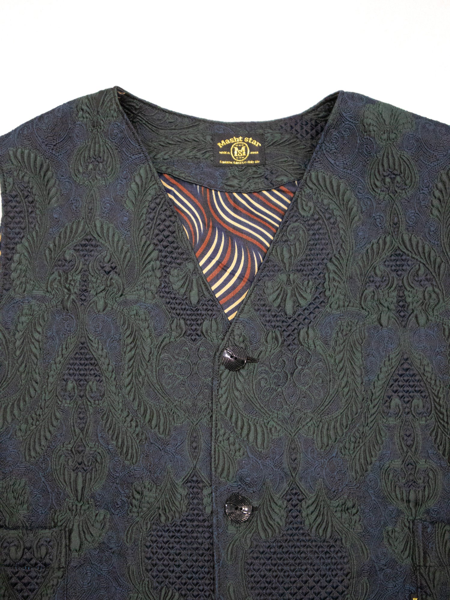 ヨーロッパ製ジャガード織VEST／GREEN