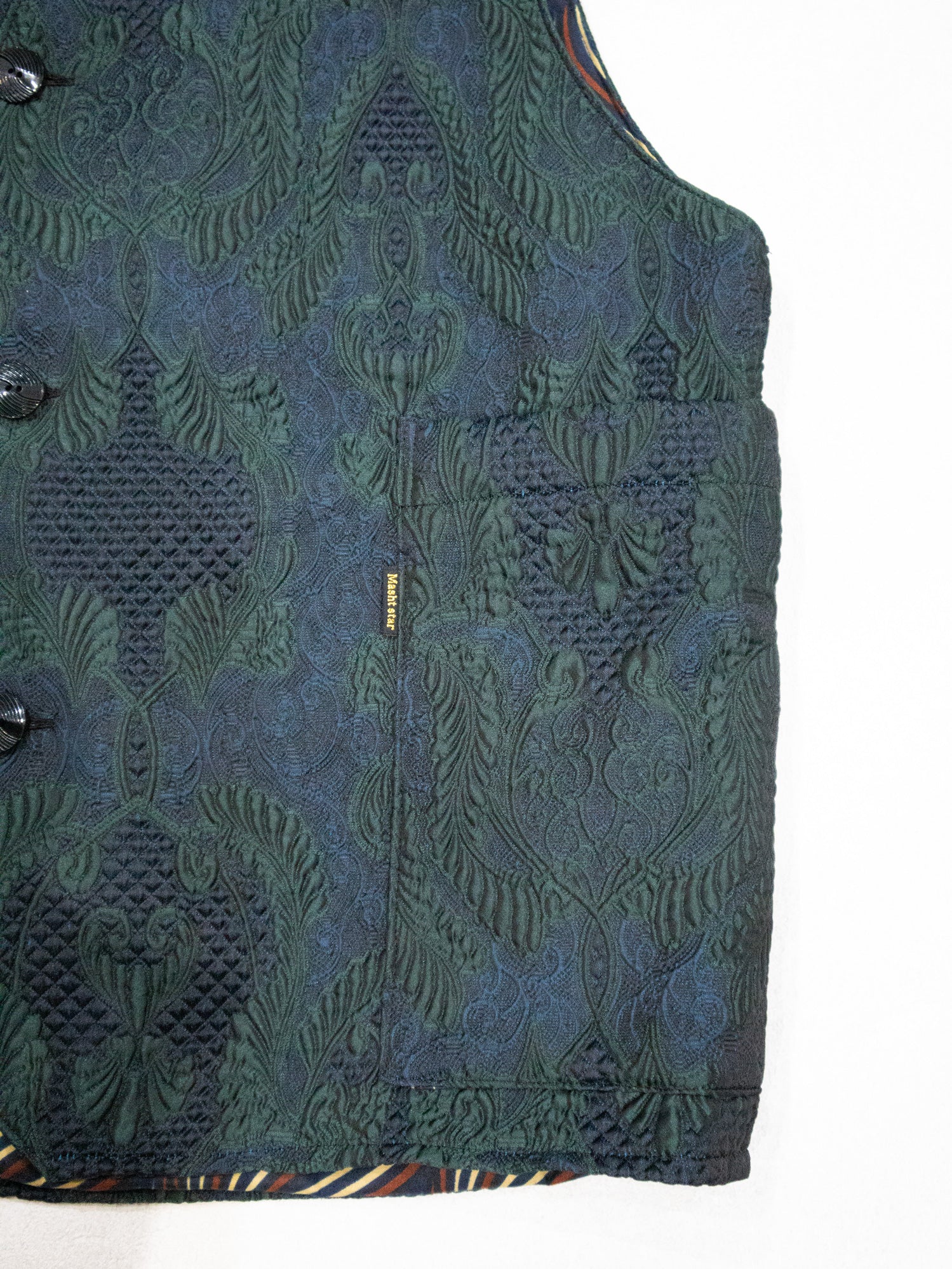 ヨーロッパ製ジャガード織VEST／GREEN