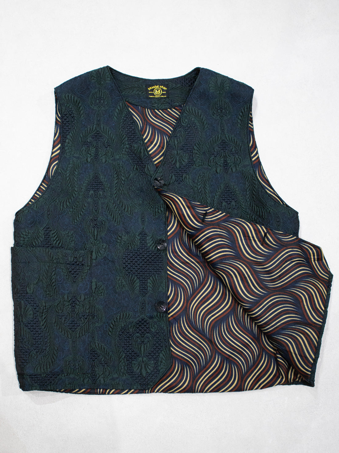 ヨーロッパ製ジャガード織VEST／GREEN