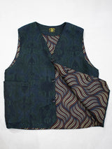 ヨーロッパ製ジャガード織VEST／GREEN