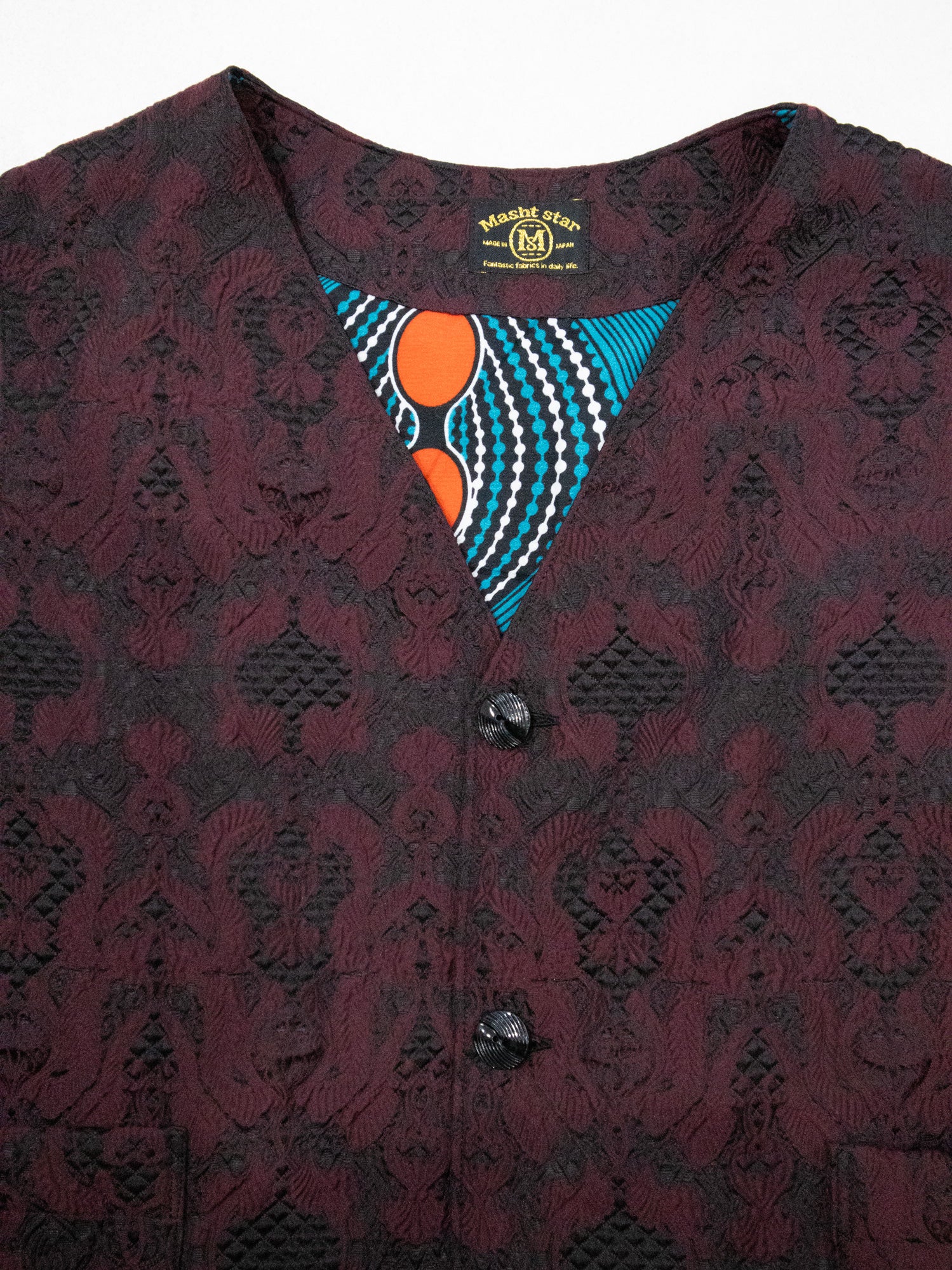 ヨーロッパ製ジャガード織VEST／RED