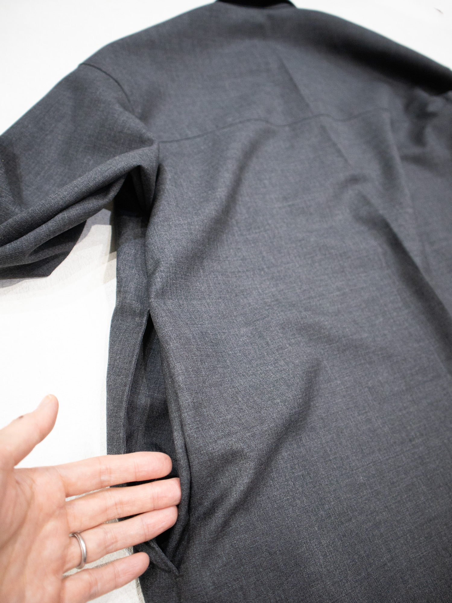 ウールワンピース／グレー