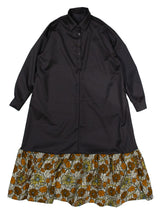 ウールワンピース／BROWN・FROWER