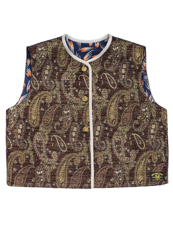 イタリア製生地のツィードベスト／RED