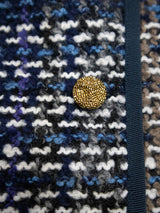 イタリア製生地のツィードベスト／BLUE