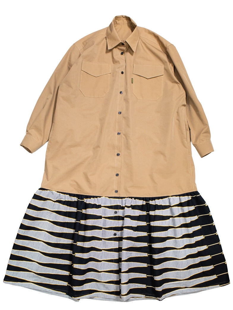 タイプライターサファリワンピース／BLACKGIZA