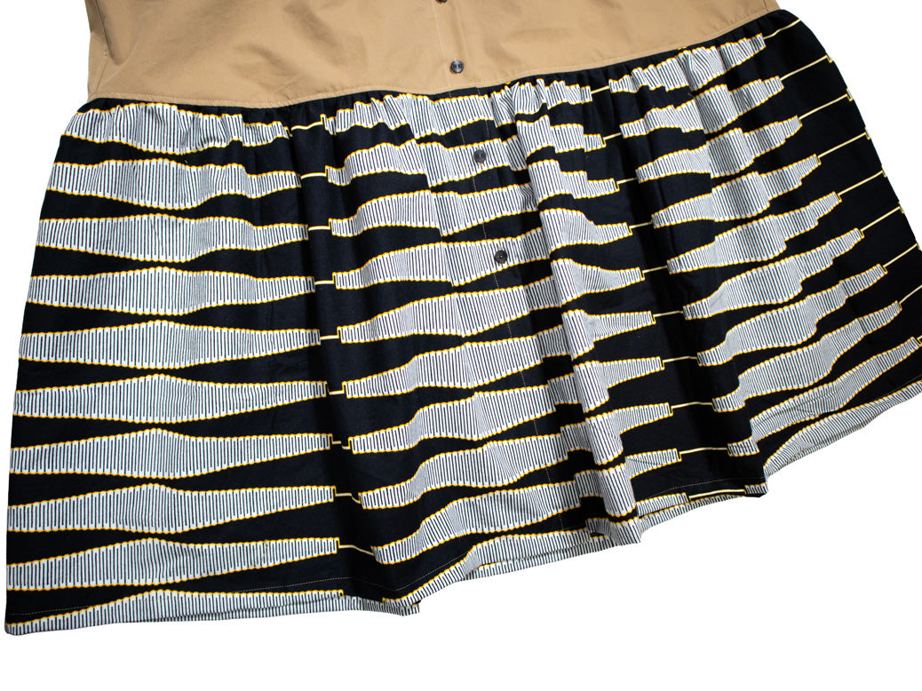 タイプライターサファリワンピース／BLACKGIZA