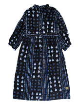 ビショップ８スリーブ前開きワンピース／INDIGO DYE