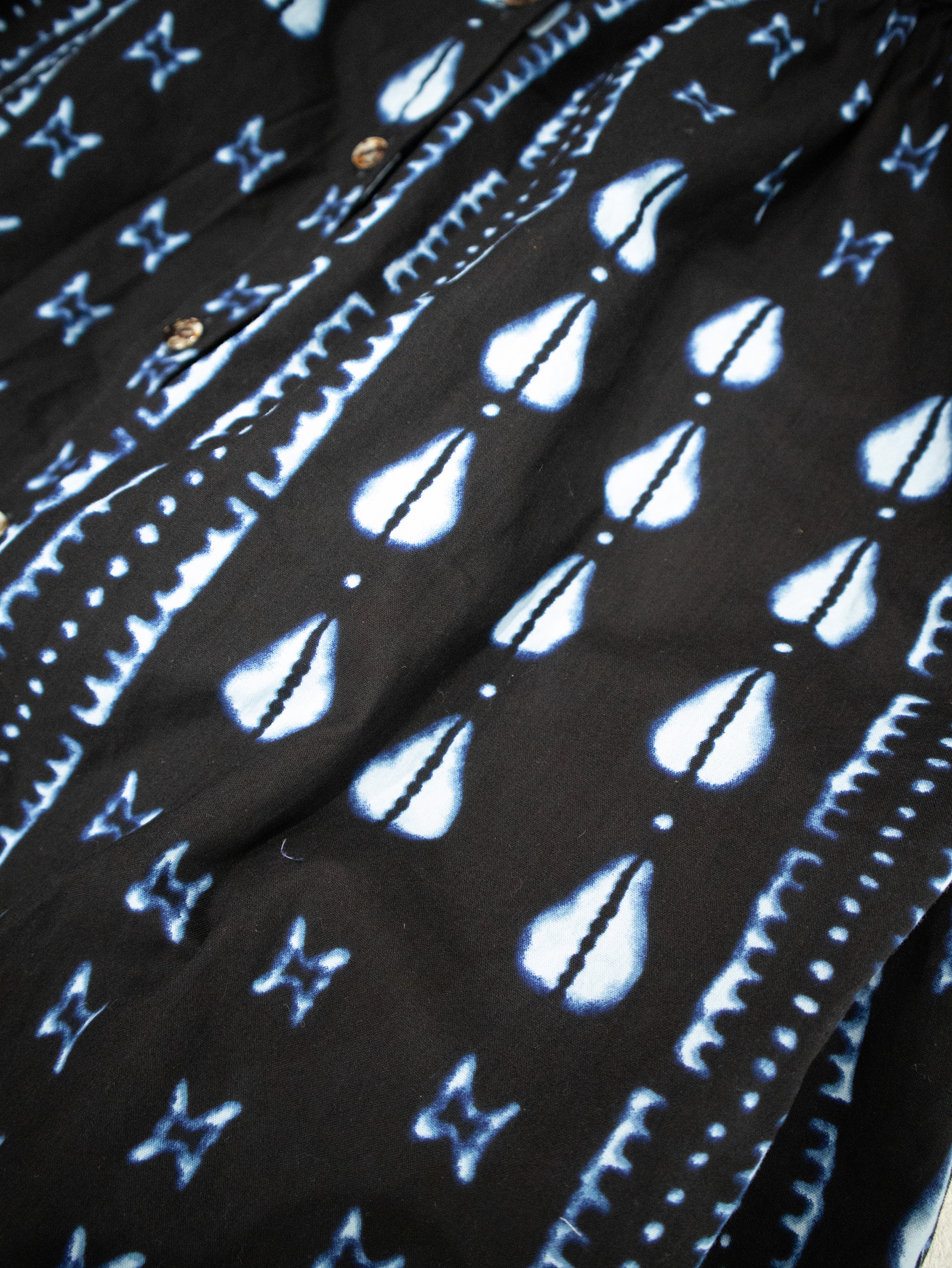 ビショップ８スリーブ前開きワンピース／INDIGO DYE