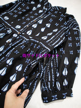 ビショップ８スリーブ前開きワンピース／INDIGO DYE
