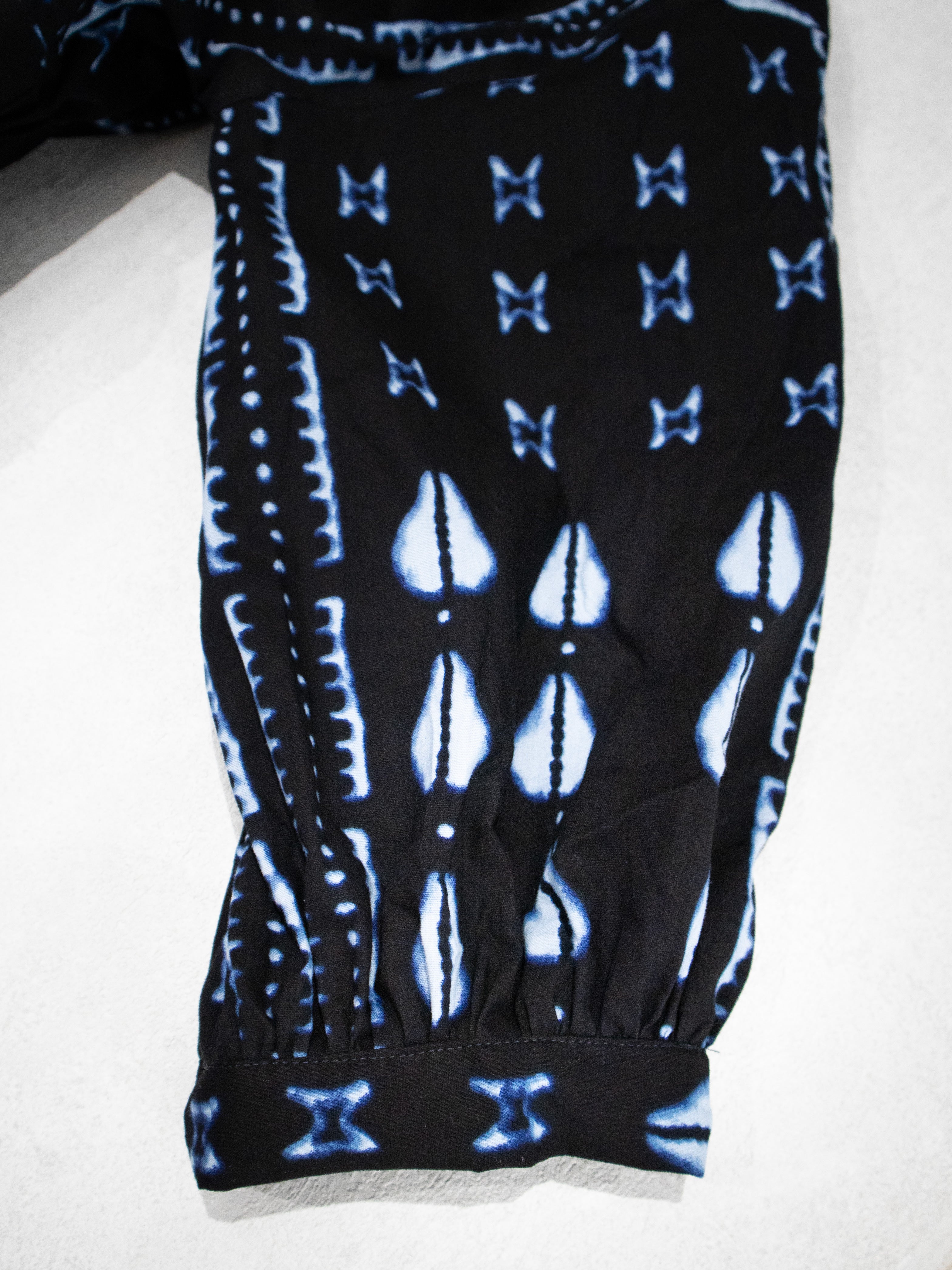 ビショップ８スリーブ前開きワンピース／INDIGO DYE