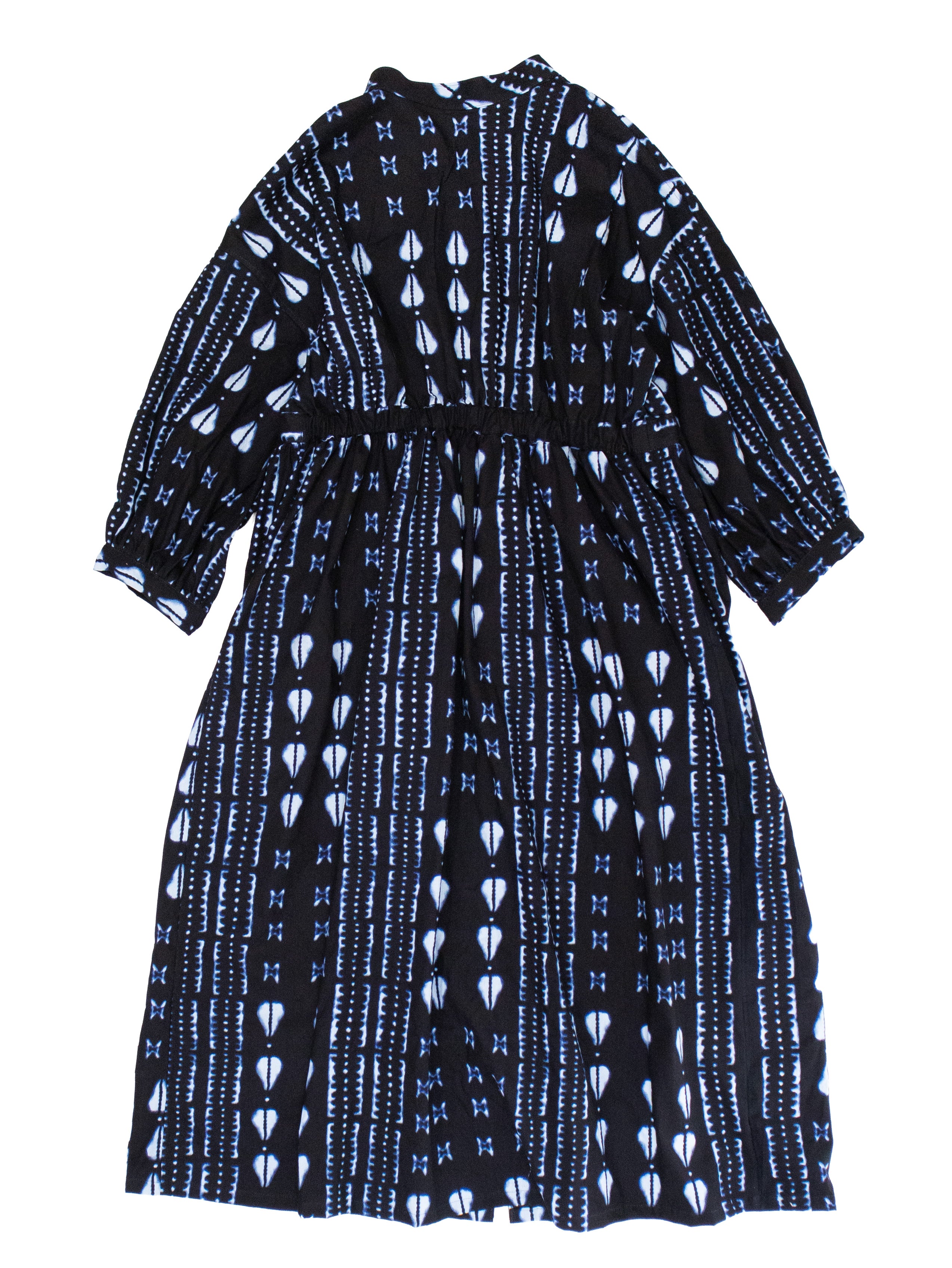 ビショップ８スリーブ前開きワンピース／INDIGO DYE