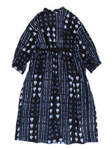 ビショップ８スリーブ前開きワンピース／INDIGO DYE