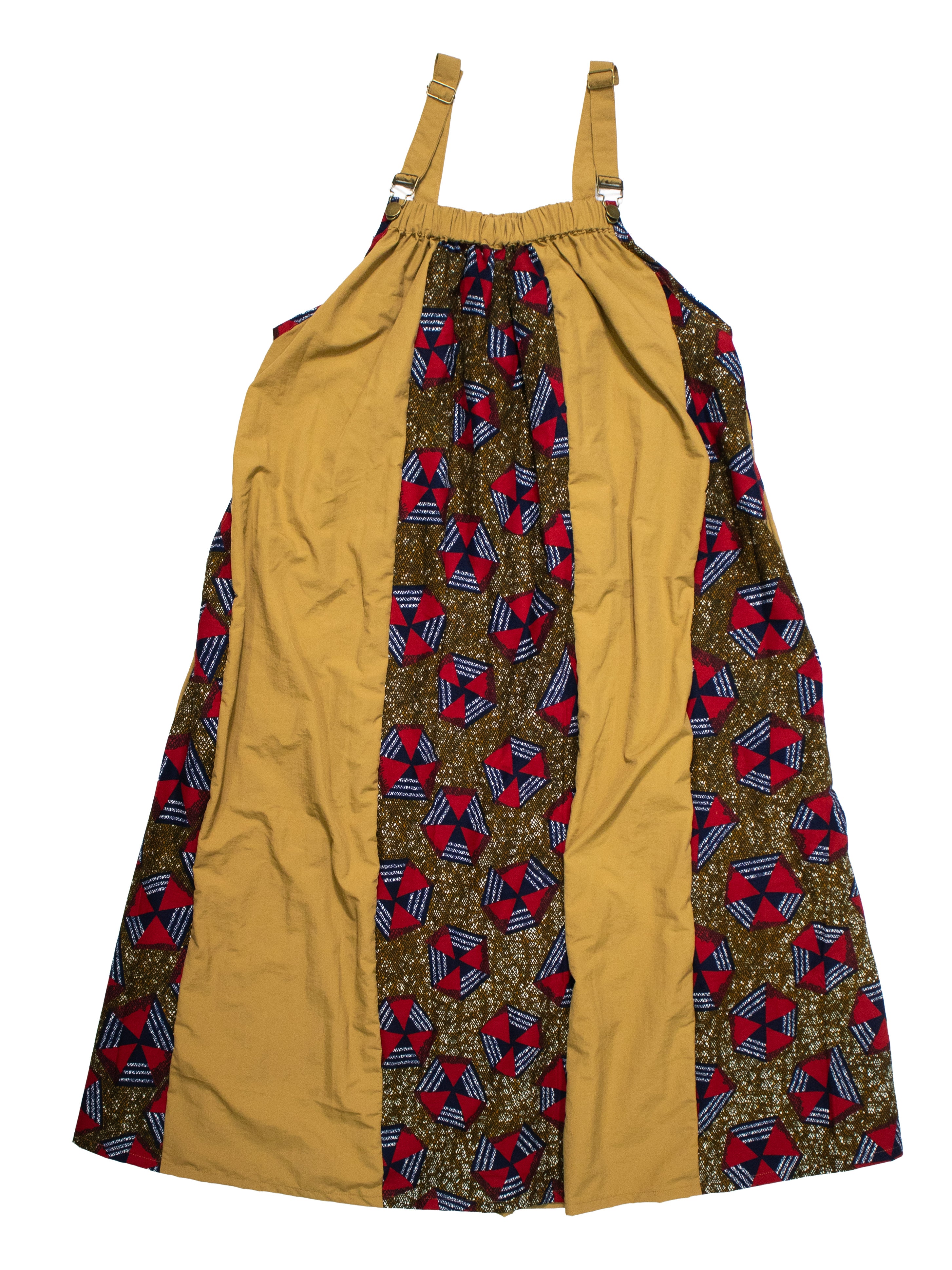 撥水サスペンダーワンピースPATCHWORK／REDWINDMIL
