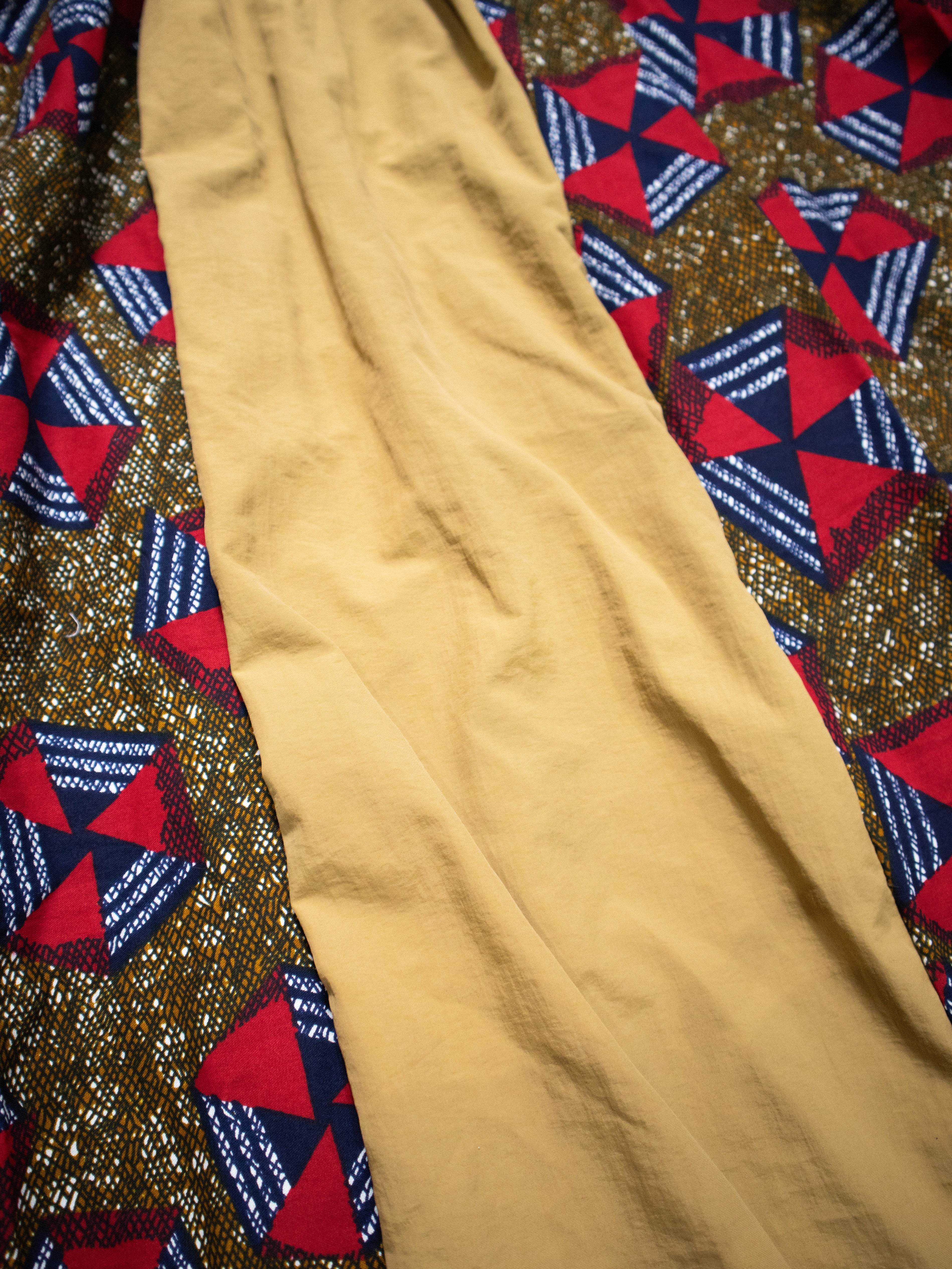 撥水サスペンダーワンピースPATCHWORK／REDWINDMIL