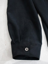 PATCHWORKパウダー長袖シャツ L size／BLACK
