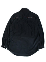 PATCHWORKパウダー長袖シャツ L size／BLACK