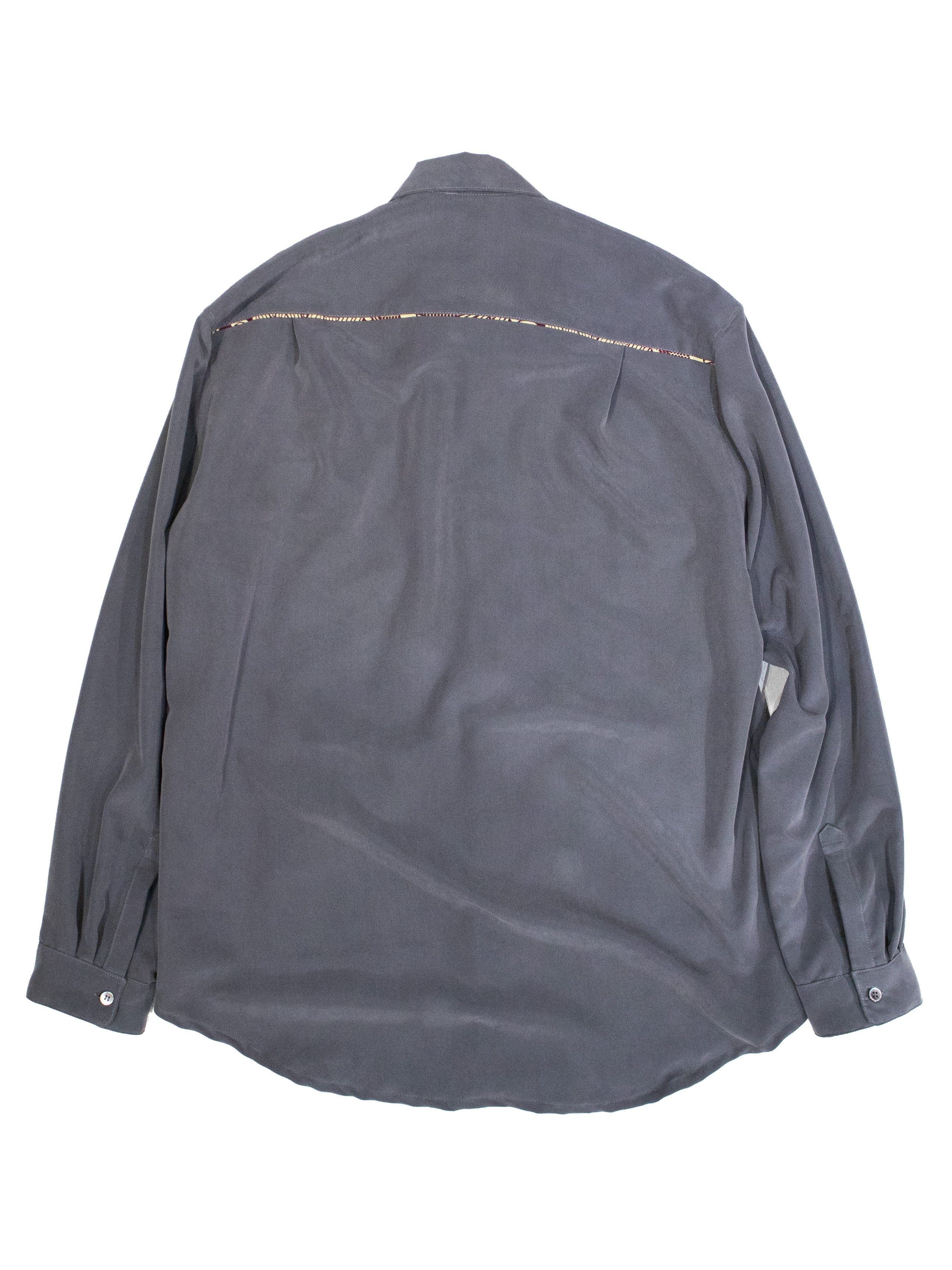 PATCHWORKパウダー長袖シャツ M size／GRAY
