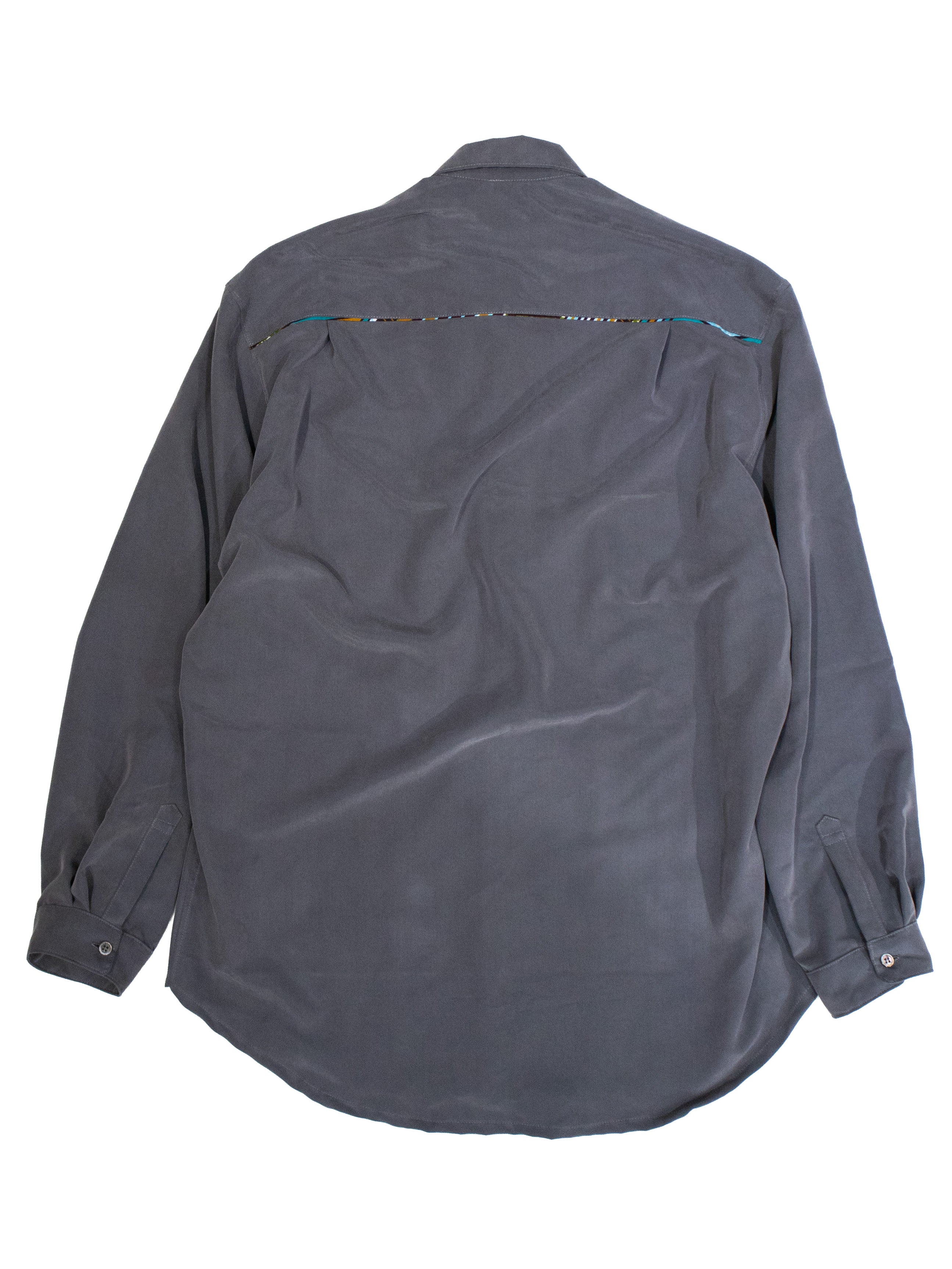 PATCHWORKパウダー長袖シャツ L size／GRAY