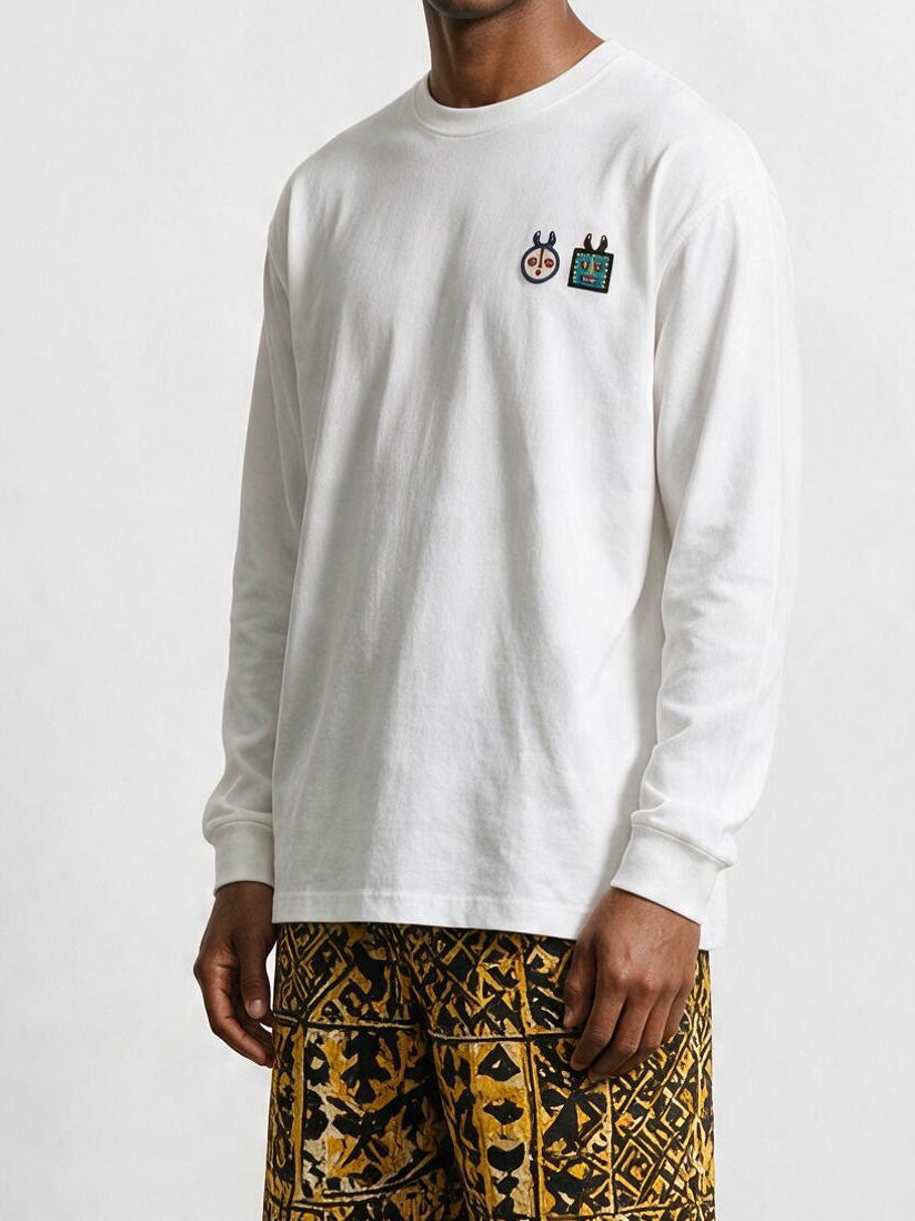 2MASKロングTシャツ／WHITE
