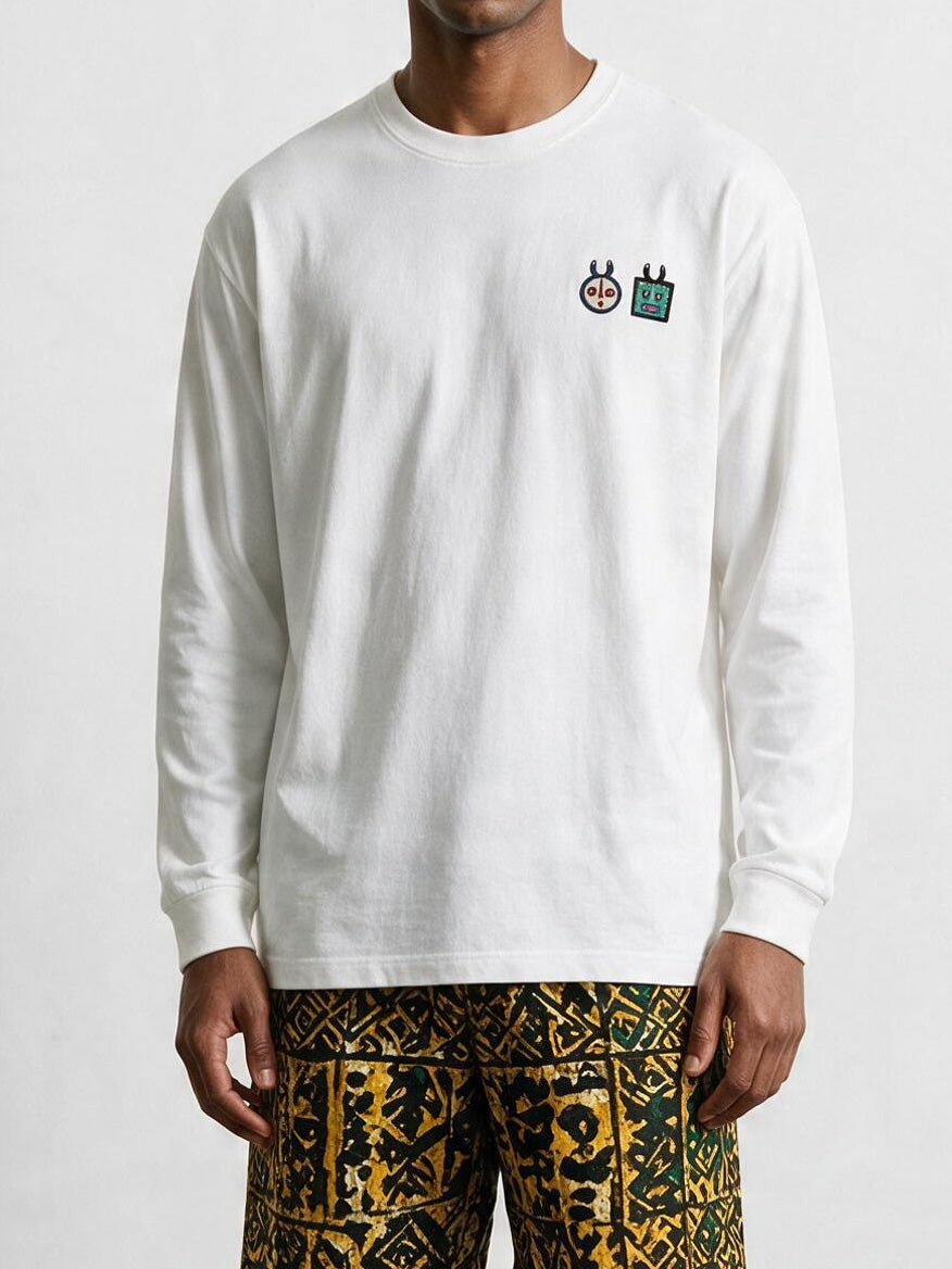 2MASKロングTシャツ／WHITE
