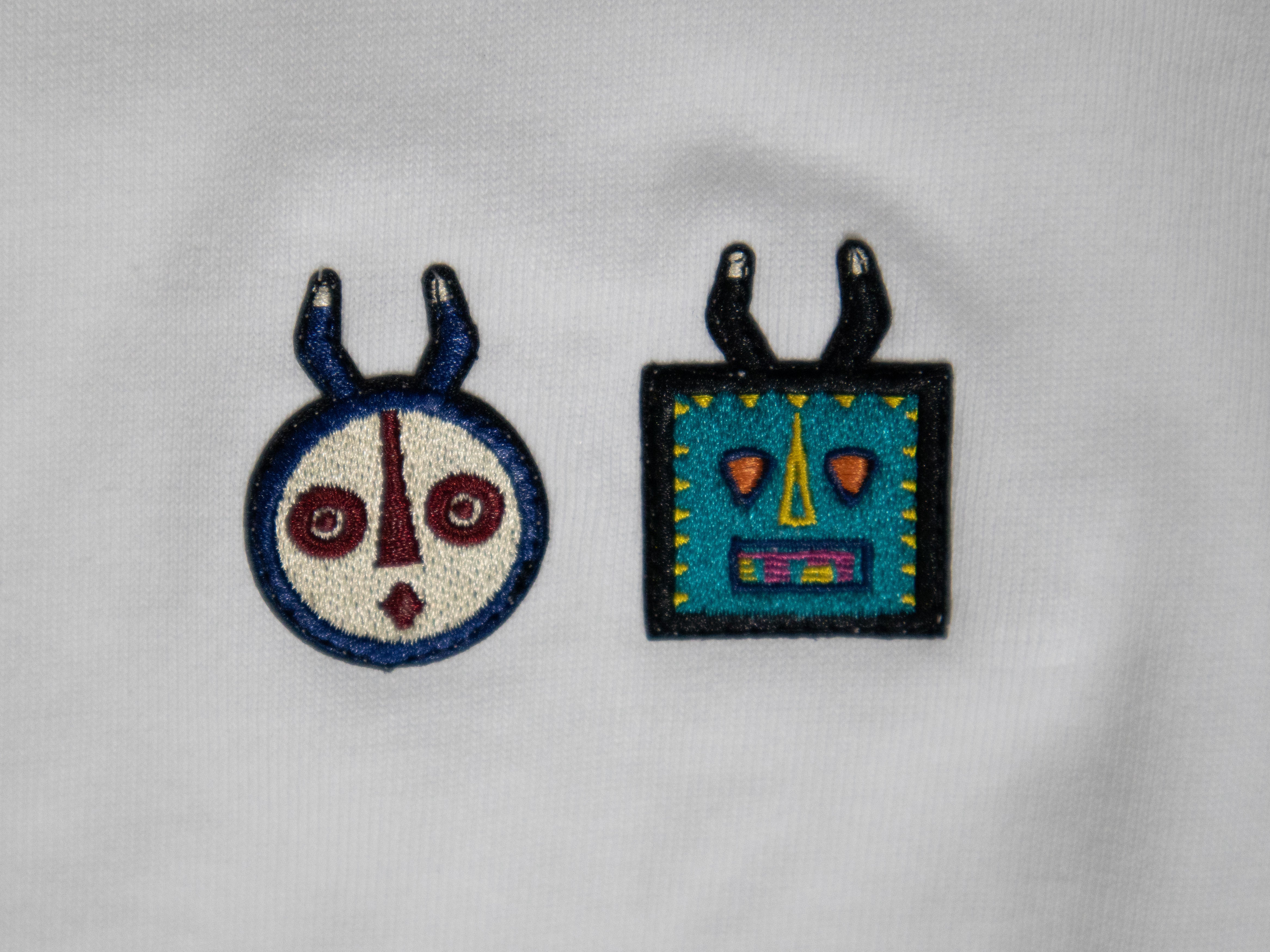 2MASKロングTシャツ／WHITE